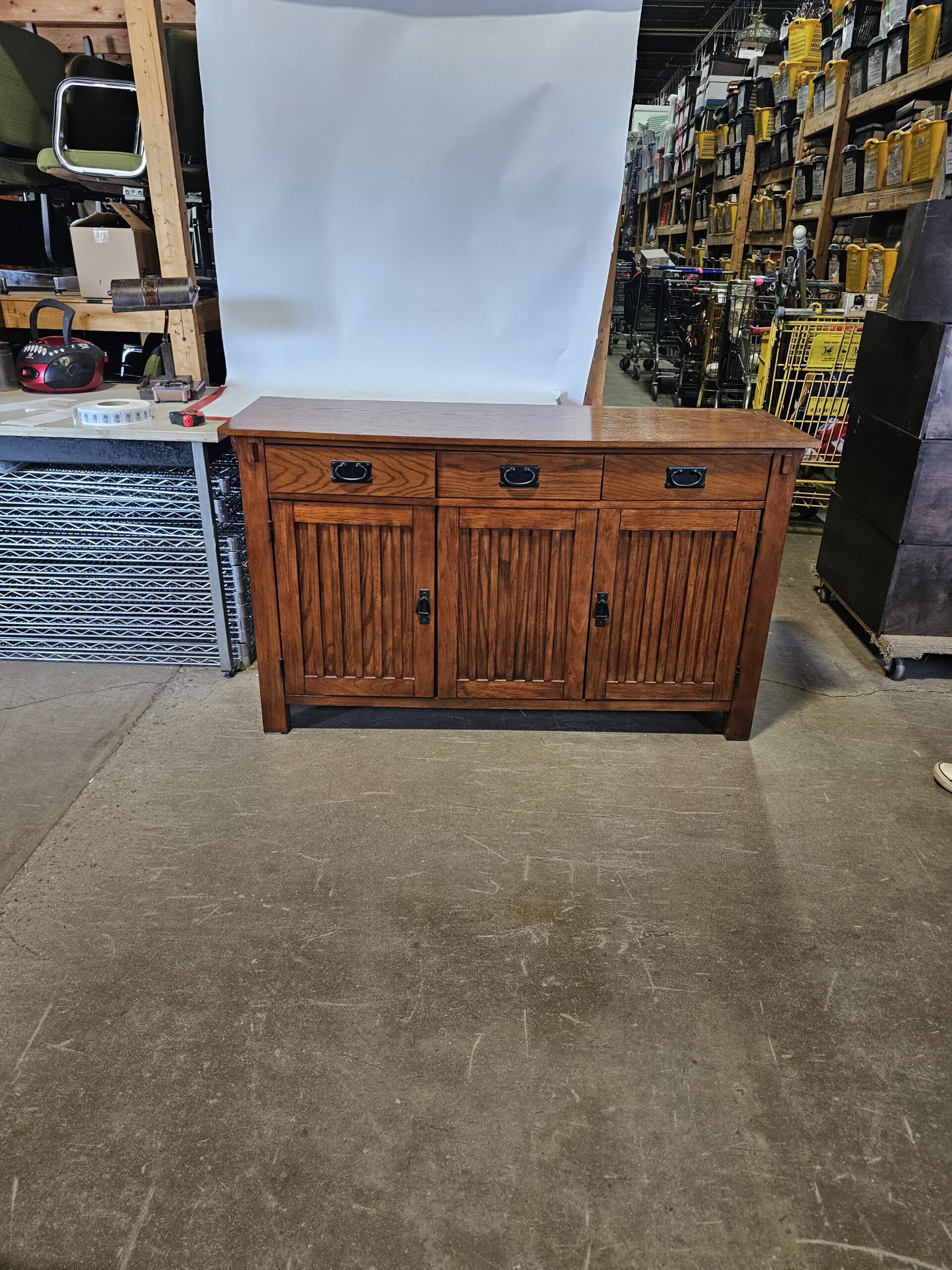 Brown Credenza With Drawers